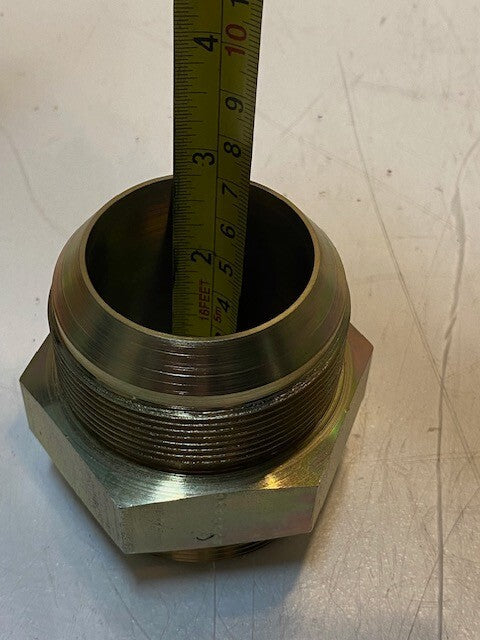 Parker Pipe Hex Fitting Adapter 2-3/4" H 45mm Bore 63mm Thread 70mm Hex