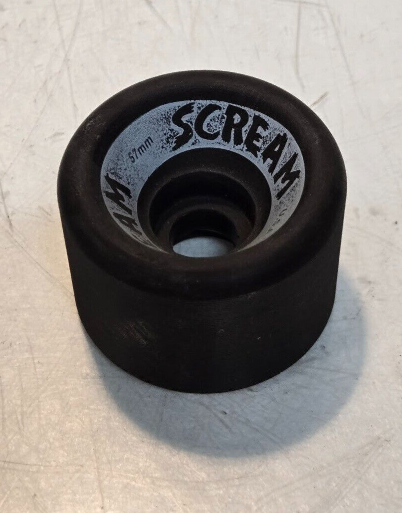4 Quantity of Scream 57mm Roller Skate Wheels 38.6mm Wide 55.6mm OD (4 Qty)