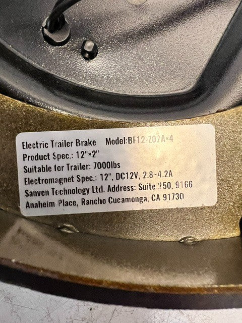 Vevor Electric Trailer Brake | 251025 7613 3888 | 251025 7613 4518| 12" x 2"