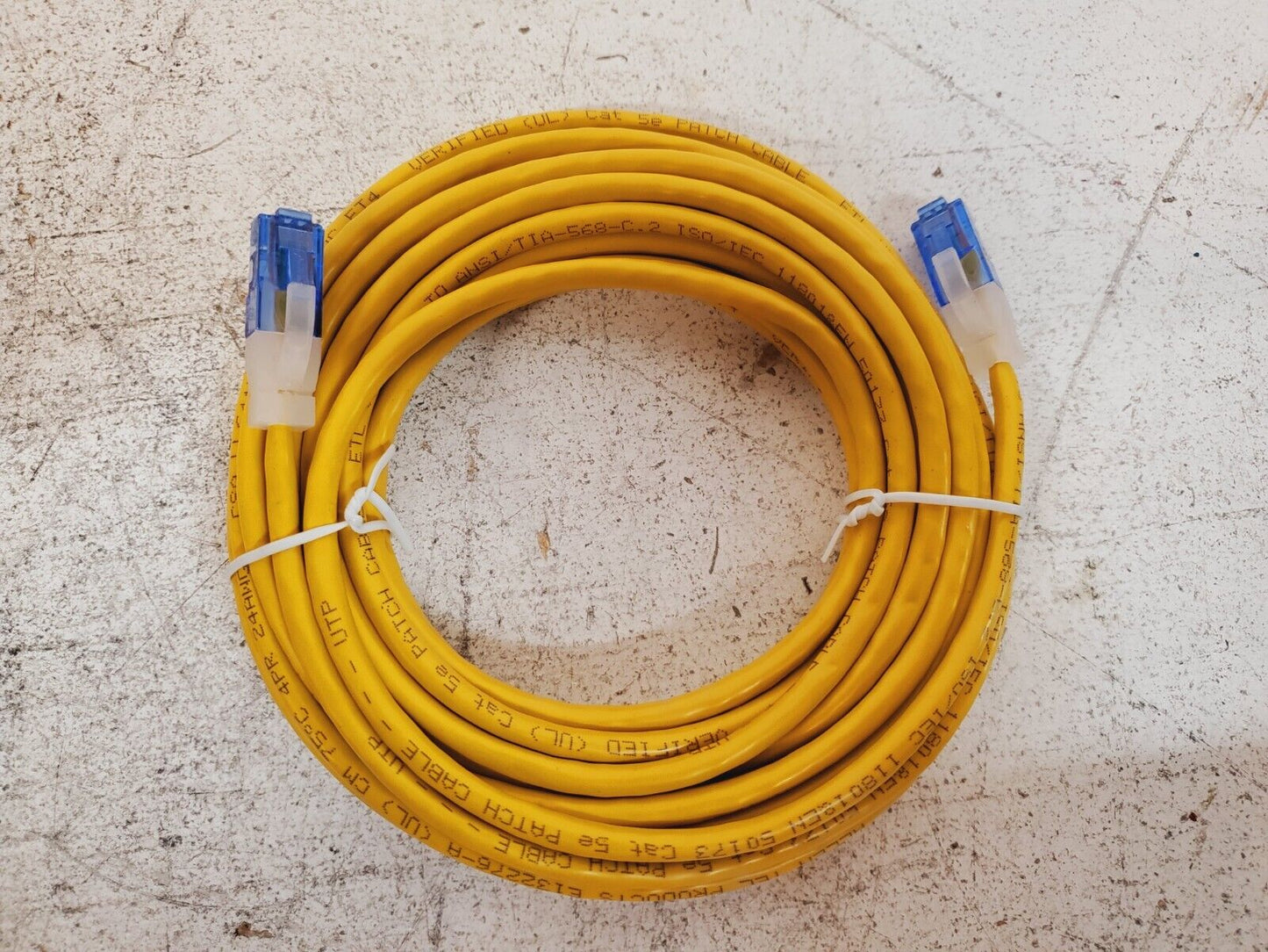 7 Quantity of Allen Tel Cat 5e Patch Cables 25Ft AT1525EV-YL (7 Qty)