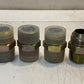 4 Qty of Hydraulic Triple-Lok Flare Adapters 2-3/8" L 41mm Thread 27mm ID -4 Qty