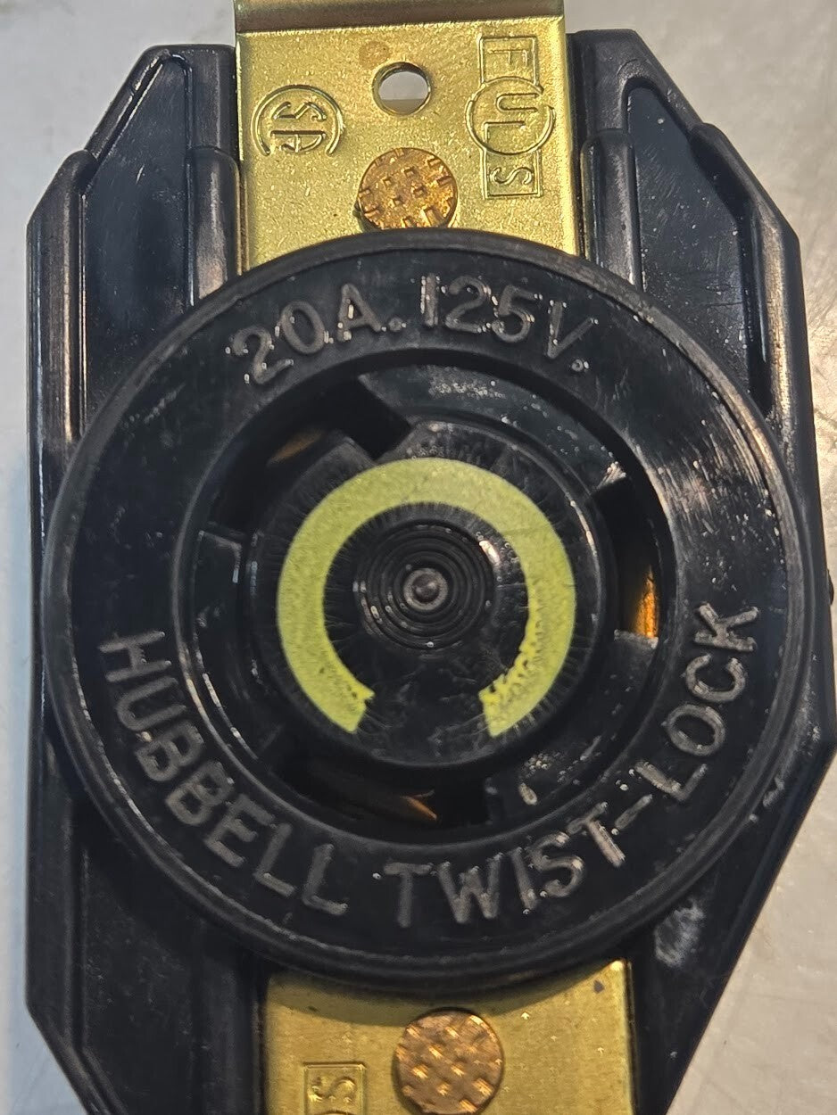 Hubbell Twist-Lock Receptacle L5-20R | 20A 125V | 2 Poles Screw Terminals