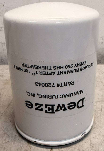 2 Quantity DewEze Spin-On Hydraulic Filter 720043 Equipment Assembly (2 Qty)