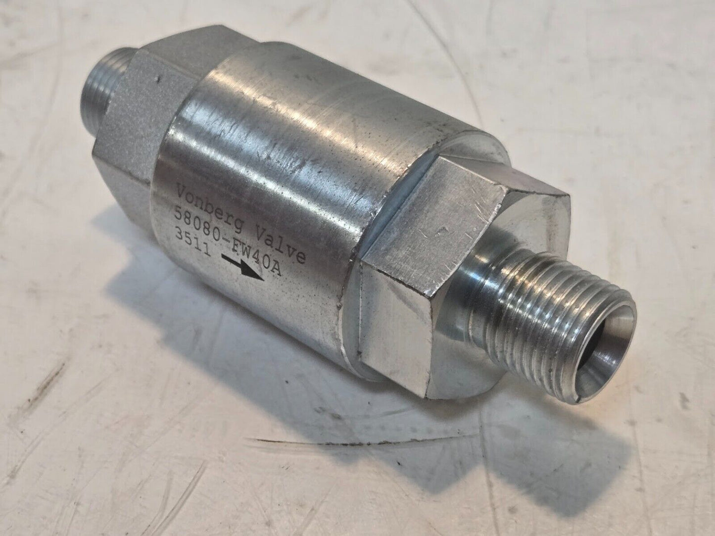 Vonberg Valve 58080-FW40A 3511 Flow Regulator for Nissan Forklift 13/16"-16 ORB