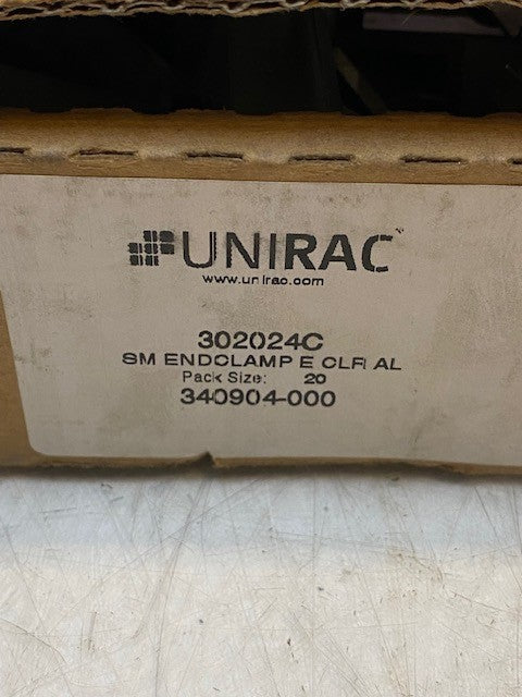 Box of 20 Unirac End Clamps 340904-000 | 302024C