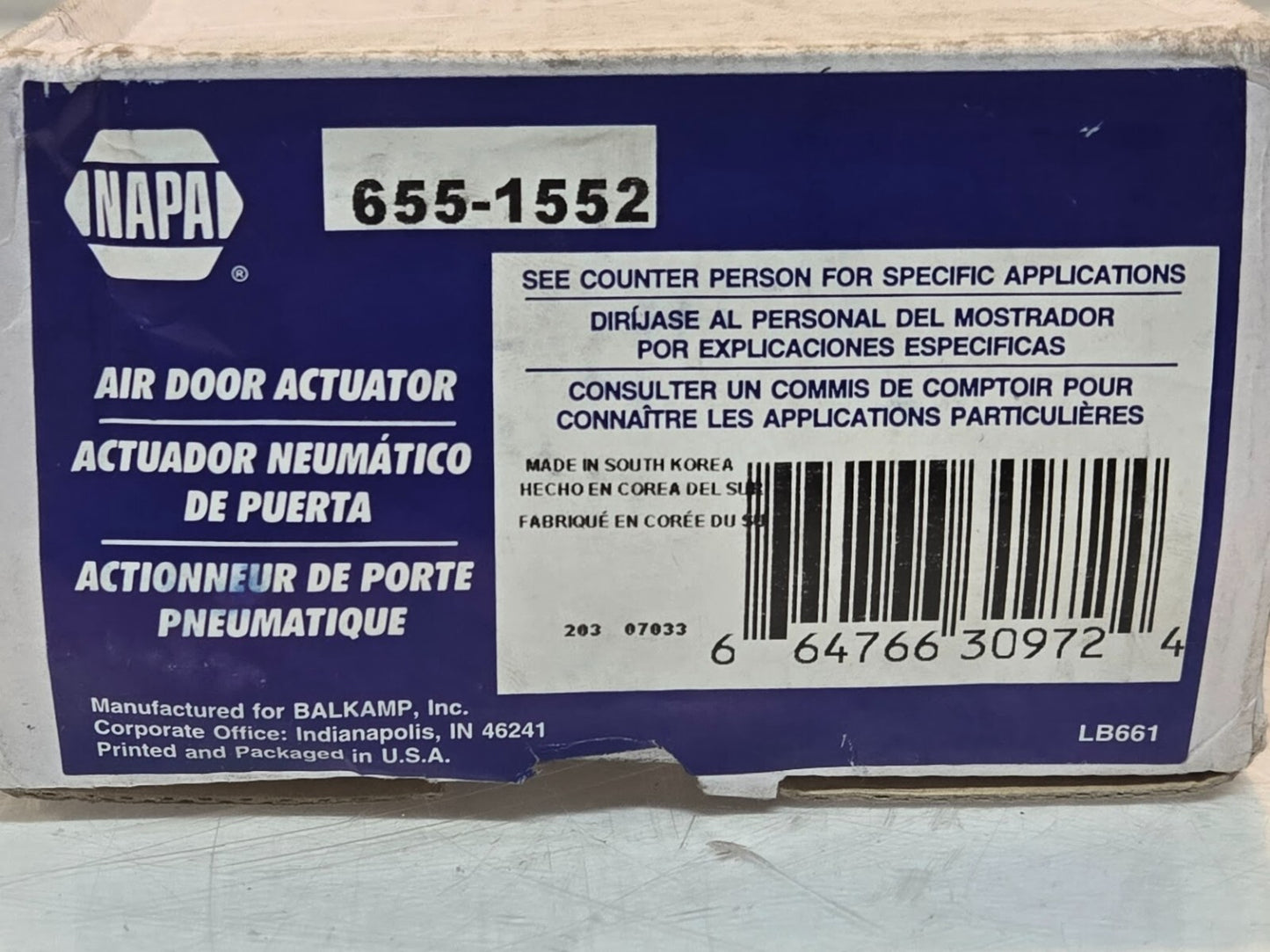 NAPA Air Door Actuator 655-1552 | 203-07033 | 664766309724 | 604-203 | 6L18