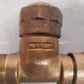 2 Qty. of Mueller Brass Service Tee 110 CTS Ends 3/4 x 3/4 x 1 | H-15381 (2 Qty)