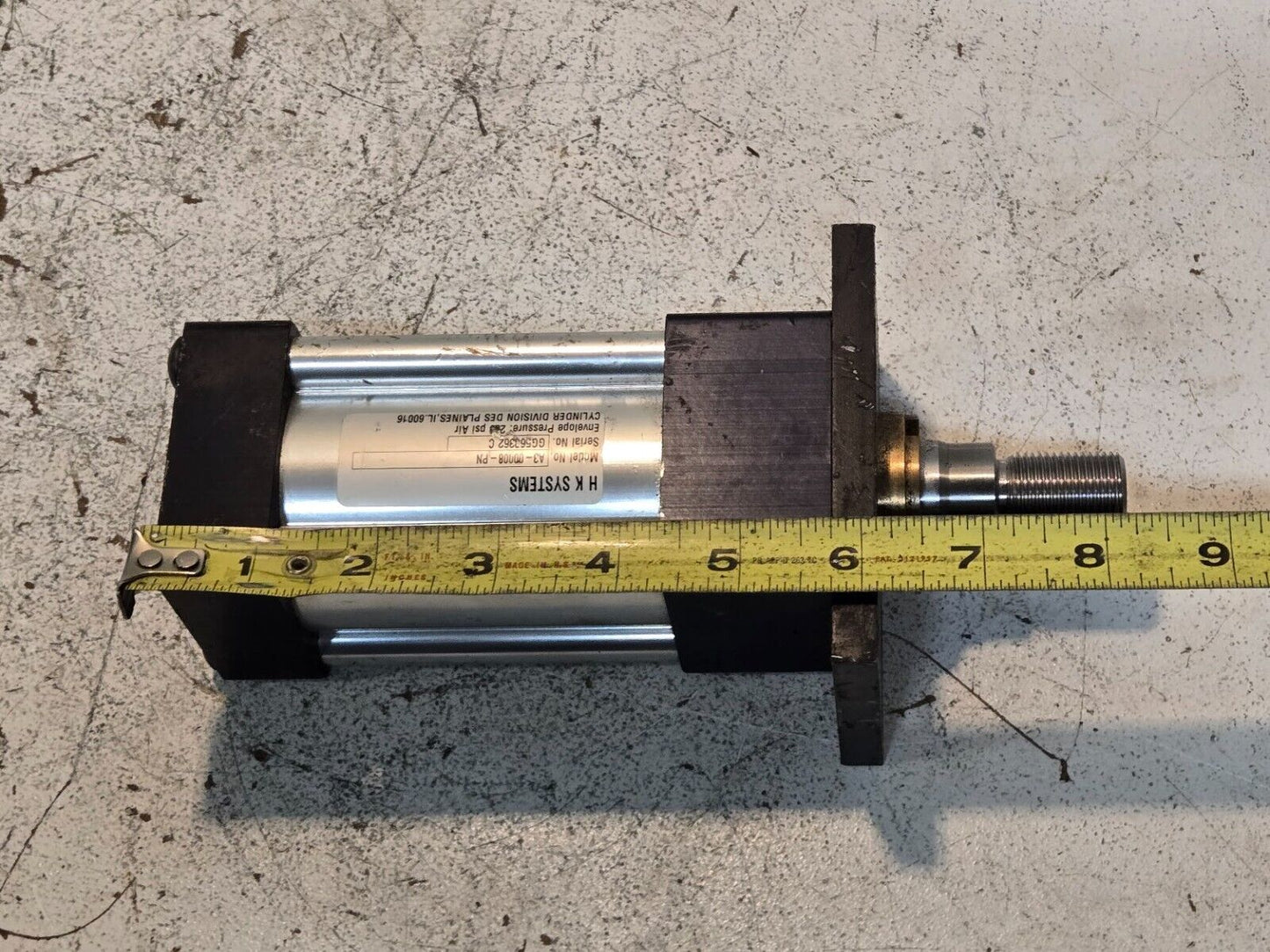 H K Systems Pneumatic Cylinder A3-00008-PN | GG563362 C | 200 PSI