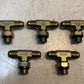 5 Quantity of Hydraulic Hose Tee Adapters 14mm Thread 54mm L 40mm W (5 Qty)