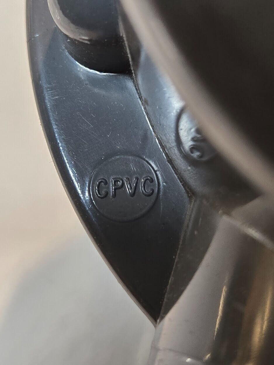 CPVC 3-Way Diverter Valve for 2" Pipe | Missing Handle See Pictures