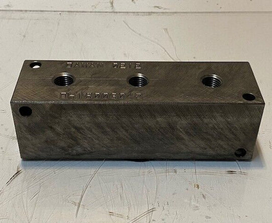 Daman Hydraulic Manifold Block 0212 DH1800304P 5-1/2" x 1-11/16" 11mm Top Holes