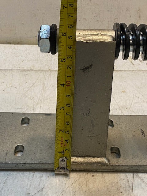 Heavy Duty Spring Loaded Gate Caster 6" Rubber on Cast Iron Wheel 150x50