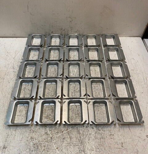 25 Quantity of 4" Square Raised Mud Ring Box Covers (25 Quantity)