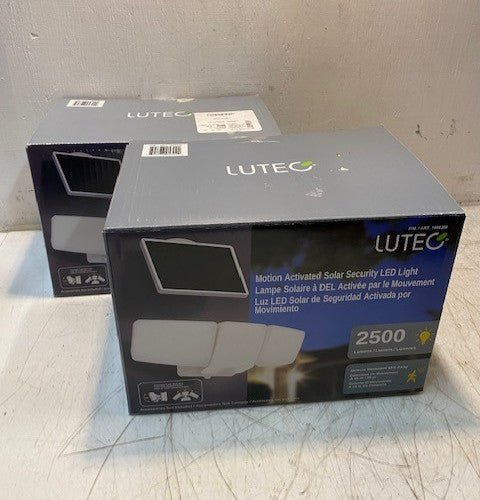 2 Quantity of Lutec Solar Security Lights 2500 L Triple Head 1806398 (2 Qty)