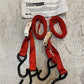 Two 5ft Red Ropes for Western Steel & Tube 7ft Arched Truck Box Ramp Assembly