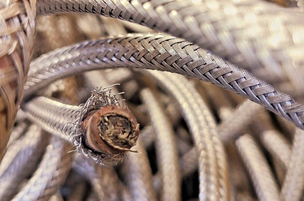 79 Lbs of 304 Braided Cable Sleeving & Wire 1/2" Thickness 2 conductors (79 Lbs)