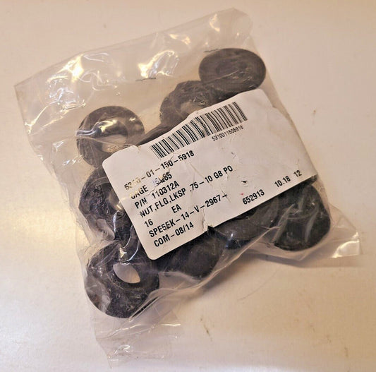 16 Quantity of Lock Nuts FLG LKSP .75-10 G8 P0 | 110312A | CAGE 75Q65 (16 Qty)