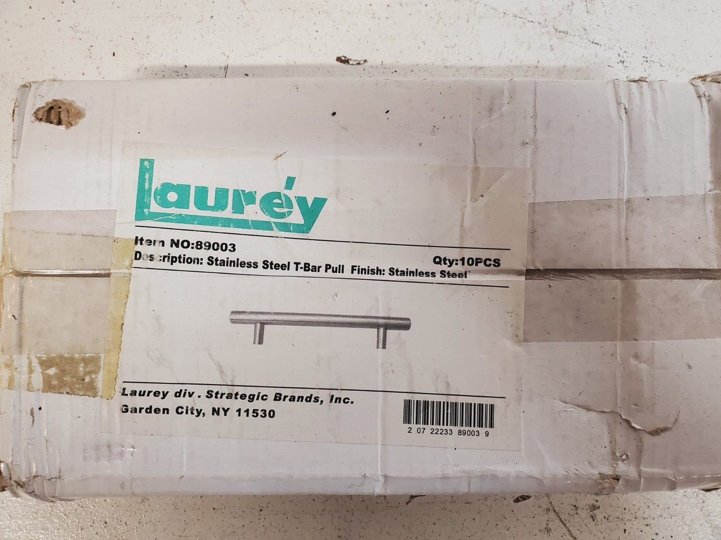 10 Qty of Laurey Melrose Stainless Steel T-Bar Pulls 6-1/4 in 89003 (10 Qty)