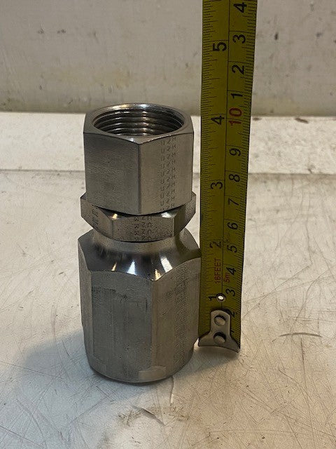 Female Tube Pipe Swivel Fitting SSP 316 | UZM | WLZ | 4" Tall 31mm ID 44mm OD