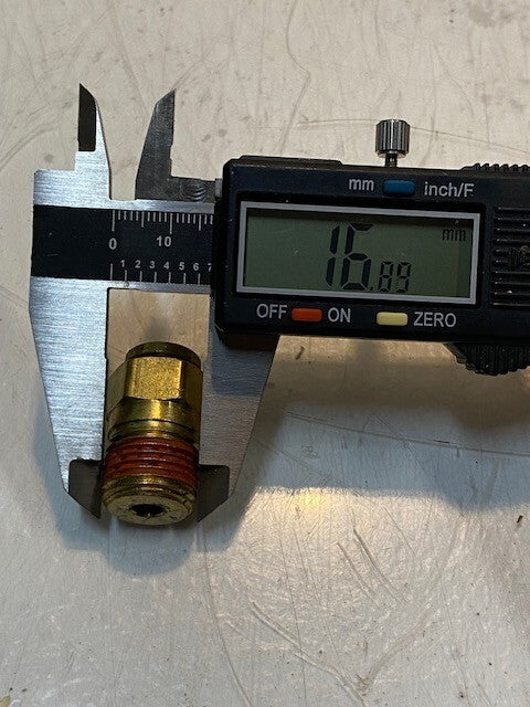 18 Quantity of Fitting Connectors 29mm L 17mm Thread 6mm ID 18mm Hex (18 Qty)