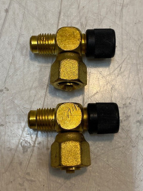 2 Quantity of Robinair 40398 Access Tees 1/4 MFL x 1/4 MFL w/ Core (2 Quantity)