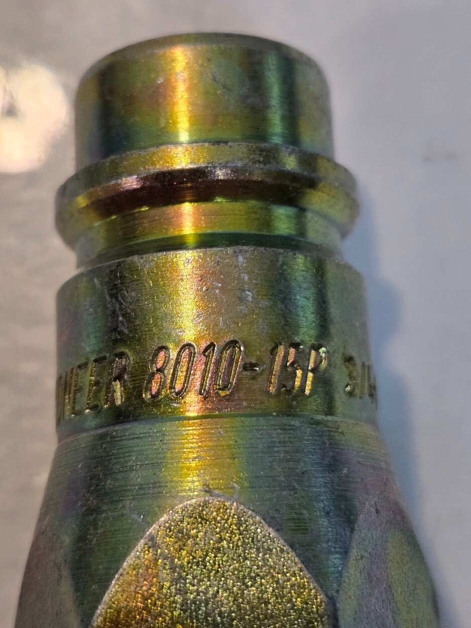 8 Quantity of Pioneer 8010-15P 1/2" Valved Hydraulic Nipples 3/4"-16 ORB (8 Qty)