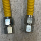 2 Qty of BrassCraft CSSB21-18 Yellow Stainless Steel Gas Connectors (2 Qty)