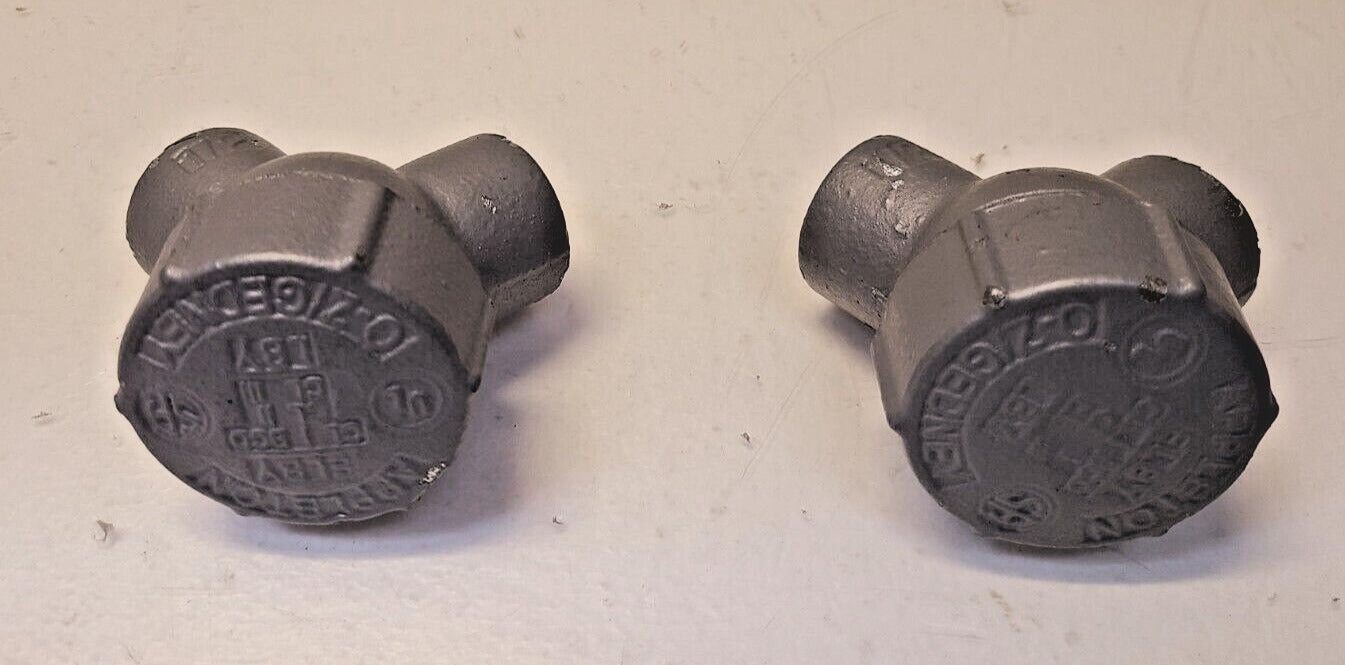2 Qty. of Appleton ELBY Capped Elbows CL I CL II CL III | O-Z GEDNEY 1/2 (2 Qty)