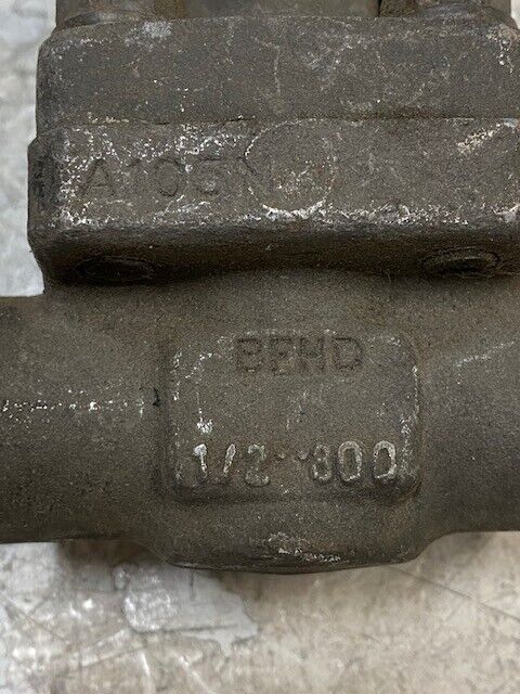 B-ELM | A105N | BFHD | 1/2 800 Forge Steel Rising Stem Gate Valve - USED