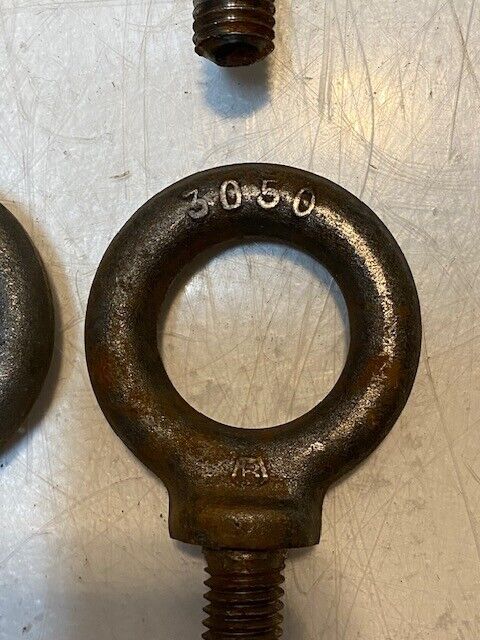 13 Qty of Buckeye Eye Bolts 3050 | 3-3/4" L 2" W 31mm Bore 13mm Thread (13 Qty)