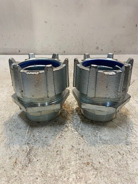 2 Qty of Thomas & Betts 2-1/2" 147 Conduit Connectors 4" OD 4-3/8" Tall (2 Qty)