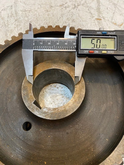 Gear 55-Teeth, 8-3/8" OD, 50mm Bore, 11mm Holes, 48mm Thick