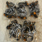 (200 Quantity) 4 Bags of 50-Pack Mini Round 3/4" Clear Lens Amber LED Buttons