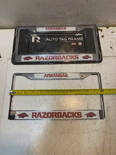 2 Quantity of Arkansas Razorbacks Chrome Metal License Frames FC360104 (2 Qty)