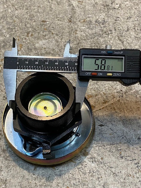 Vented Tank Cap 4" OD 2-1/4" Tall 48mm Bore 59mm Thread