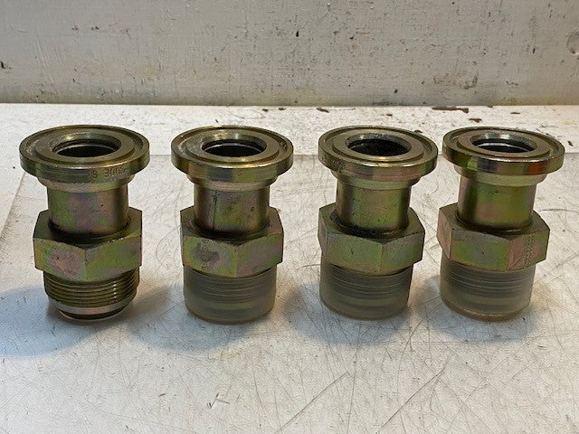 4 Quantity of Code 61 Hydraulic Fitting Straight Adapters 33 (4 Quantity)