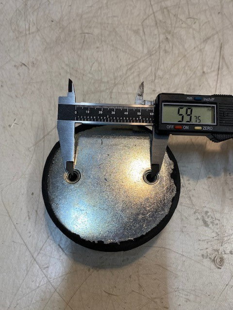 Rubber Buffer 2-Hole 4" OD 1-1/2" Thick 7mm Holes 2x60mm Bolt Pattern