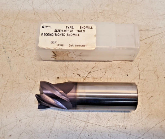 SGS Reconditioned END MILL 1.0" | 36444 | EDP B1511 | 110113381 | 4FL TIALN