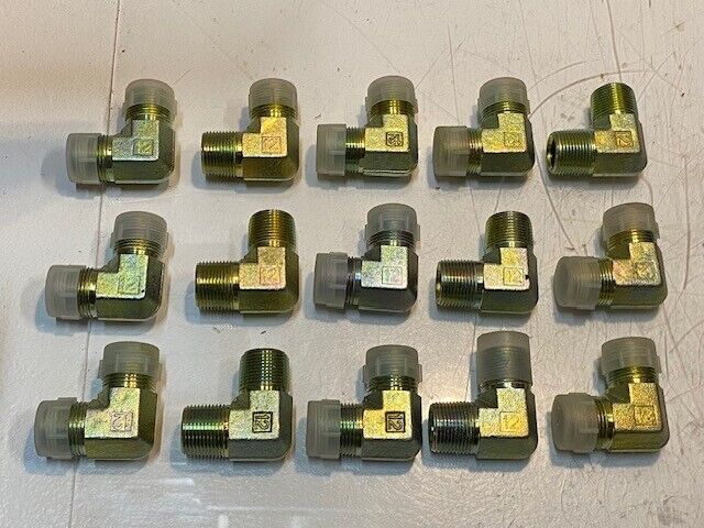 15 Quantity of 90 Degree Elbow Male to Male Pipe Fittings 12 | 27mm Thread