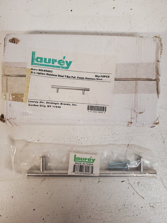 10 Qty of Laurey Melrose Stainless Steel T-Bar Pulls 6-1/4 in 89003 (10 Qty)