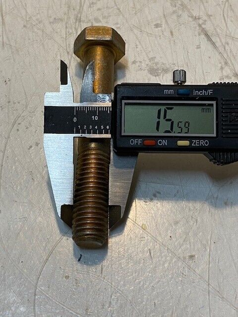12 Quantity of Hex Head Screw Bolts 4-1/4" L 24mm Hex Head 16mm Thread (12 Qty)