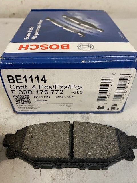 BOSCH BE1114 Ceramic Disk Brake Pad Set of 4