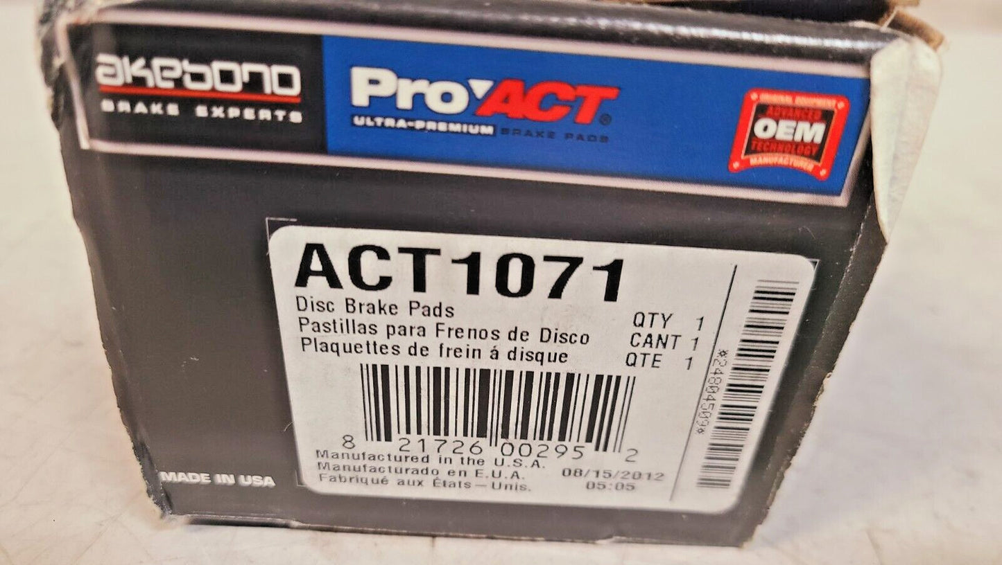 Akebono Proact Ultra Premium Disc Brake Pad Kit ACT1071