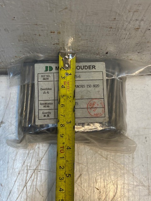 100 Pieces of Mega Jouder R33275-6 Piercing Punches ISO 8020 Type A