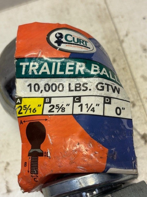 5 Quantity Of Curt Trailer Balls 2-5/16" Ball 2-5/8" Shank | 40006 (5 Quantity)