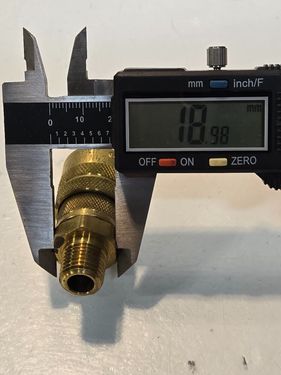 9 Quantity of 1/4" Milton Kwik Change M Style Couplings 1/4" MNPT Brass (9 Qty)