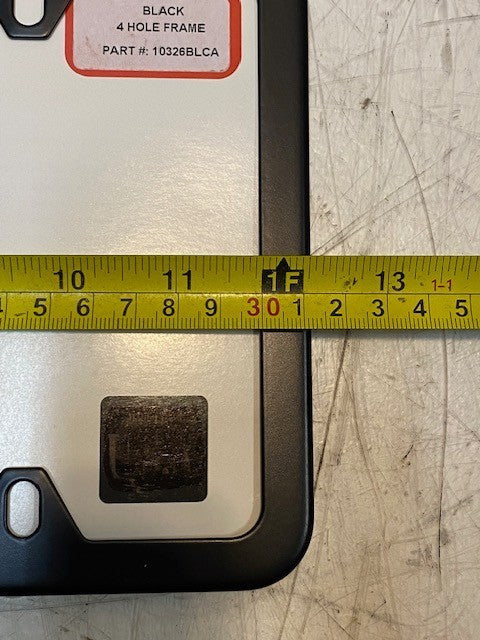 Griot's Stainless Steel License Plate Frame 4-Hole Black 10326BLCA