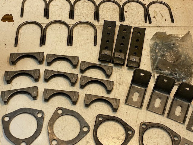 Dynomax 89016 Exhaust Dual Pipe Hardware Kit  *Only Pictured Items Included*