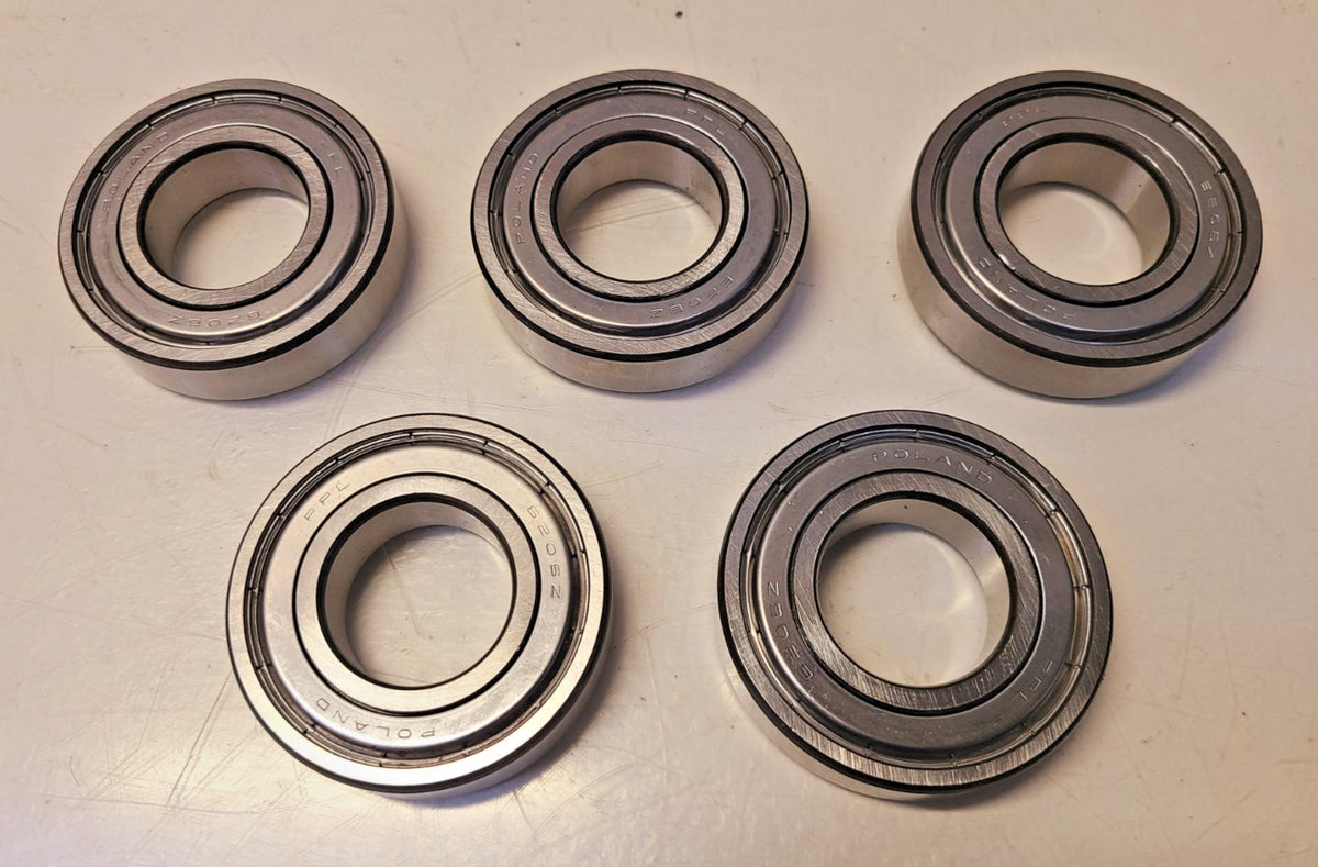 5 Quantity of PPL Deep Groove Ball Bearings 6206 ZZ | 6206Z (5 Qty)