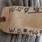 Steel Wire Cable W.O. # 4669 | 110' | 3/8" Diameter